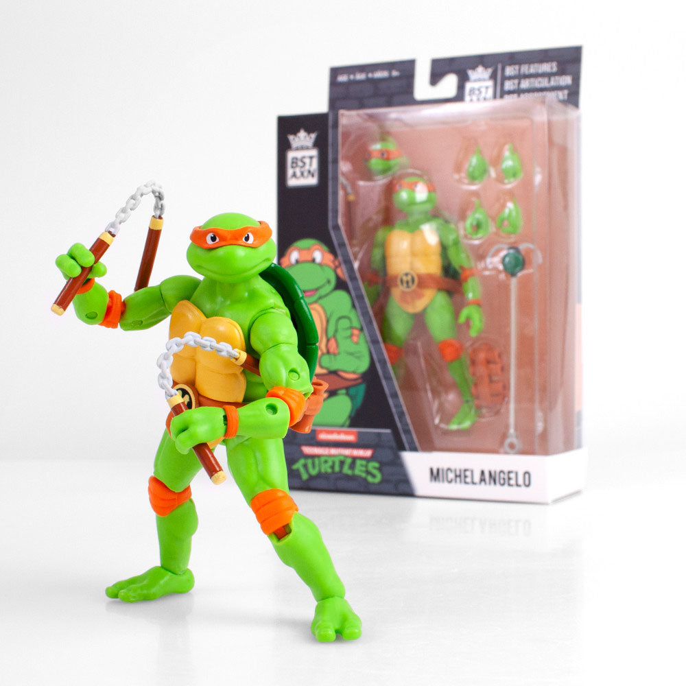 Figura de acción Tortugas Ninja Leonardo Novelmex con movimiento